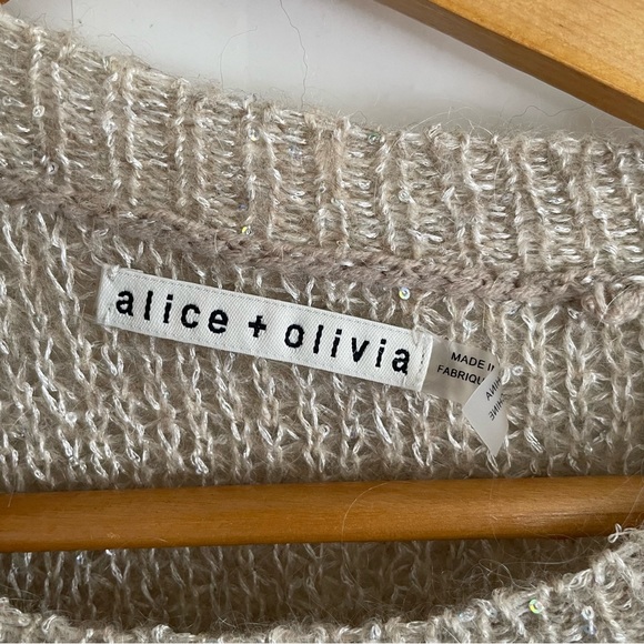 Alice + Olivia Sparkly Knit Sweater Size S - Picture 6 of 12